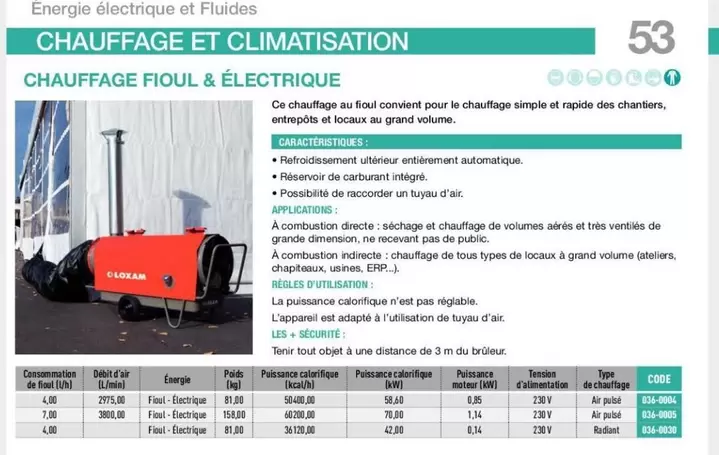 Chauffage Fioul & Électrique offre sur Loxam