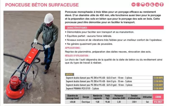 Loxam - Ponceuse Béton Surfaceuse offre sur Loxam