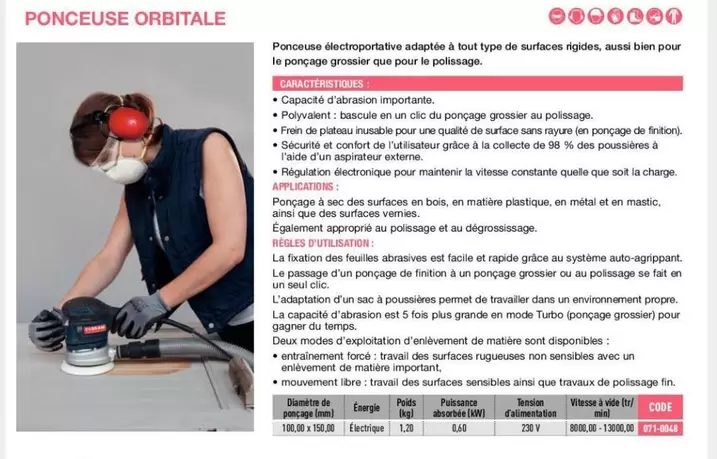 Ponceuse Orbitale offre sur Loxam