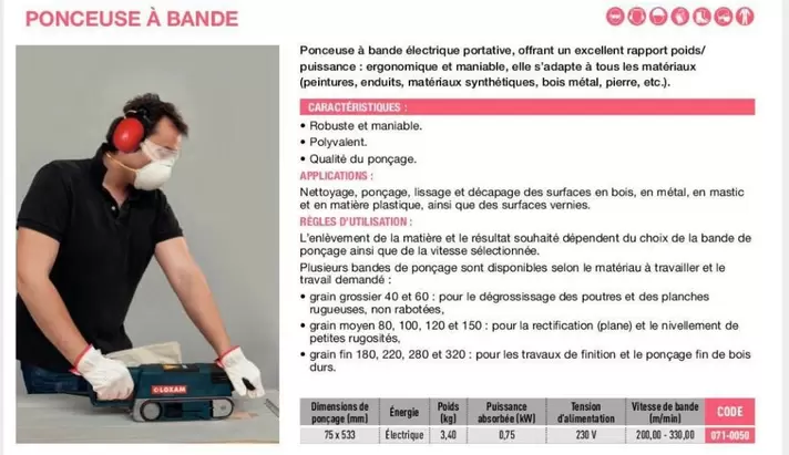 Ponceuse À Bande offre sur Loxam