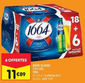 1664 - Bière Blonde 5.5% Vol offre à 11,89€ sur Leader Price