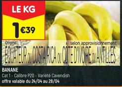 Banane offre à 1,39€ sur Leader Price