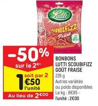 Lutti - Bonbons Scoubifizz Goût Fraise offre à 2€ sur Leader Price