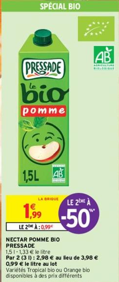 Pressade - Nectar Pomme Bio offre à 1,99€ sur Intermarché