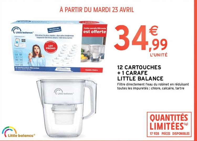 Little Balance - 12 Cartouches + 1 Carafe offre à 34,99€ sur Intermarché