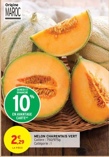 Melon Charentais Vert offre à 2,29€ sur Intermarché