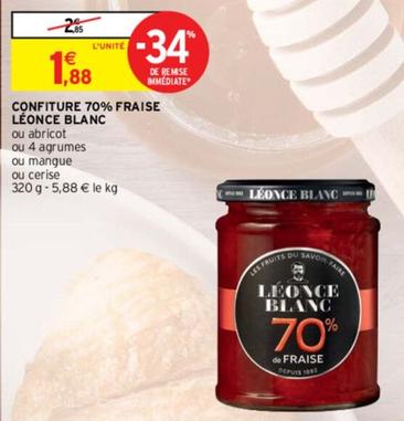 Léonce Blanc - Confiture 70% Fraise  offre à 1,88€ sur Intermarché
