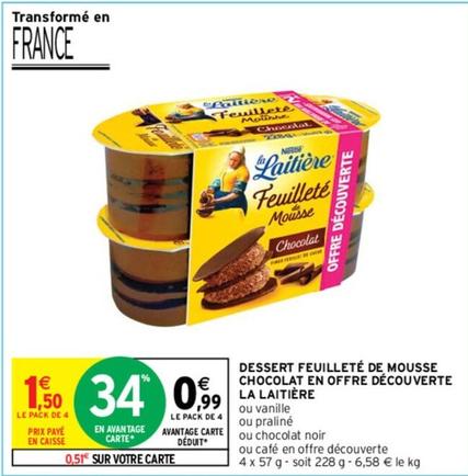 La Laitière - Dessert Feuilleté De Mousse Chocolat En Offre Découverte