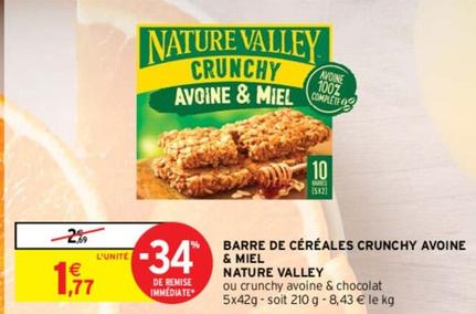 Nature Valley - Barre De Céréales Crunchy Avoine & Miel