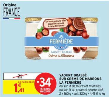 La Fermière - Yaourt Brassé Sur Crème De Marrons