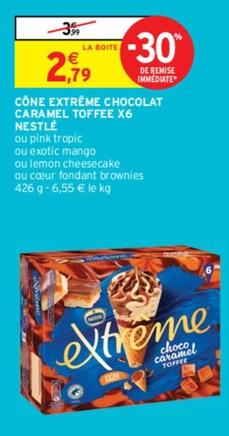 Nestlé - Cône Extrême Chocolat Caramel Toffee X6 offre à 2,79€ sur Intermarché