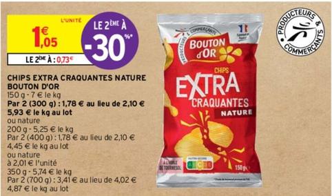 Bouton D'or - Chips Extra Craquantes Nature offre à 1,05€ sur Intermarché