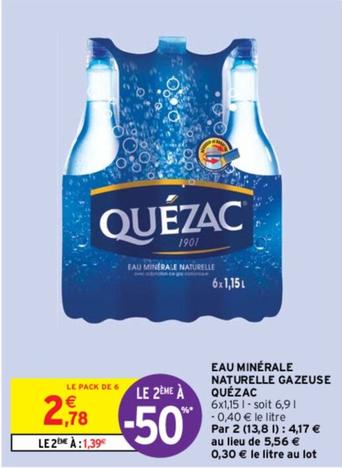 quézac - eau minérale naturelle gazeuse