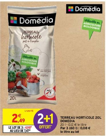 Domedia - Terreau Horticole 20L offre à 2,49€ sur Intermarché