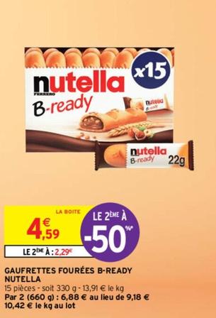Ferrero - Gaufrettes Fourées B-Ready offre à 4,59€ sur Intermarché
