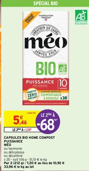 Méo - Capsules Bio Home Compost Puissance