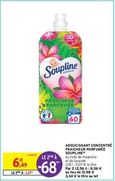 Soupline - Adoucissant Concentré Fraicheur Parfumée offre à 6,49€ sur Intermarché