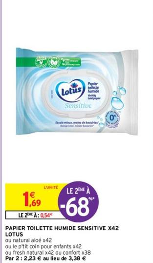 Lotus - Papier Toilette Humide Sensitive X42