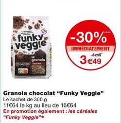 Funky Veggie - Granola Chocolat  offre à 3,49€ sur Monoprix