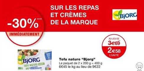 Bjorg - Tofu Nature offre à 2,58€ sur Monoprix