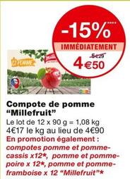 Millefruit - Compote De Pomme offre à 4,5€ sur Monoprix