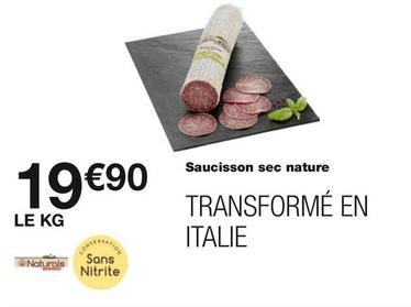 Saucisson Sec Nature offre à 19,9€ sur Monoprix