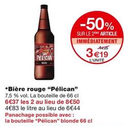 Pélican - Bière Rouge  offre à 3,19€ sur Monoprix