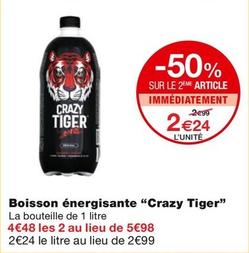 Crazy Tiger - Boisson Énergisante  offre à 2,24€ sur Monoprix