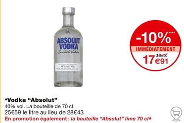 Absolut - Vodka offre à 17,91€ sur Monoprix