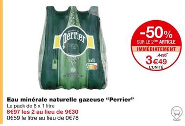 Perrier - Eau Minérale Naturelle Gazeuse offre à 3,49€ sur Monoprix