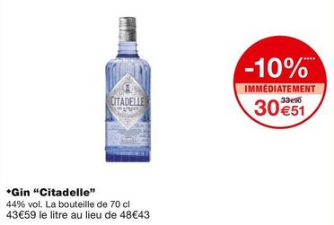 Citadelle - Gin  offre à 30,51€ sur Monoprix