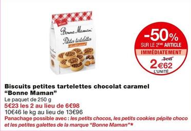 Bonne Maman - Biscuits Petites Tartelettes Chocolat Caramel  offre à 2,62€ sur Monoprix