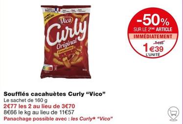 Vico - Soufflés Cacahuètes Curly offre à 1,39€ sur Monoprix