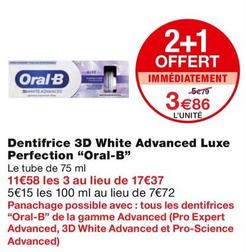 Oral-b - Dentifrice 3d White Advanced Luxe Perfection offre à 3,86€ sur Monoprix