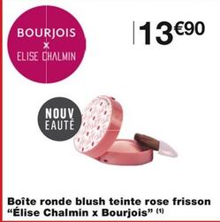 Élise Chalmin X Bourjois - Boîte Ronde Blush Teinte Rose Frisson  offre à 13,9€ sur Monoprix