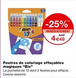 Bic - Feutres De Coloriage Effacables Magiques  offre à 4,49€ sur Monoprix