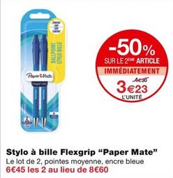Paper Mate - Stylo A Bille Flexgrip  offre à 3,23€ sur Monoprix