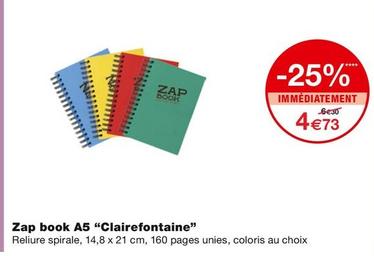 Clairefontaine - Zap Book A5 offre à 4,73€ sur Monoprix