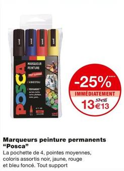 Posca - Marqueurs Peinture Permanents offre à 13,13€ sur Monoprix