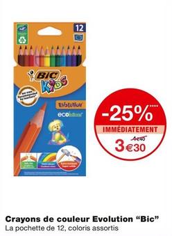 Bic - Crayons De Couleur Evolution  offre à 3,3€ sur Monoprix