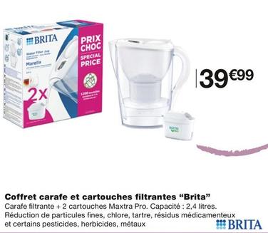 Brita - Coffret Carafe Et Cartouches Filtrantes offre à 39,99€ sur Monoprix