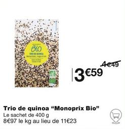 Monoprix Bio - Trio De Quinoa  offre à 3,59€ sur Monop'