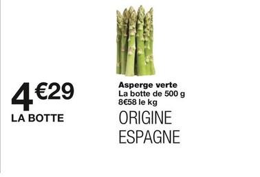 Asperge Verte offre à 4,29€ sur Monop'