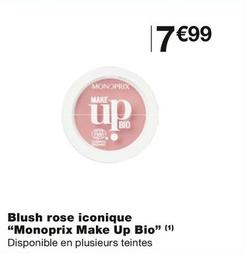Monoprix Make Up Bio - Blush Rose Iconique  offre à 7,99€ sur Monop'