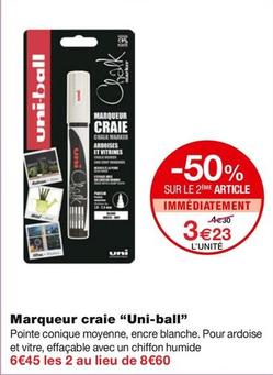 Uni-ball - Marqueur Craie  offre à 3,23€ sur Monop'