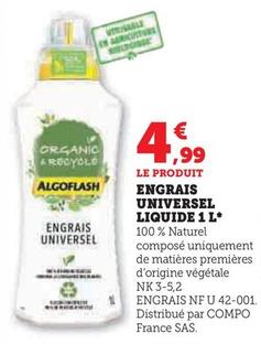 Algoflash - Engrais Universel Liquide 1 L offre à 4,99€ sur Hyper U