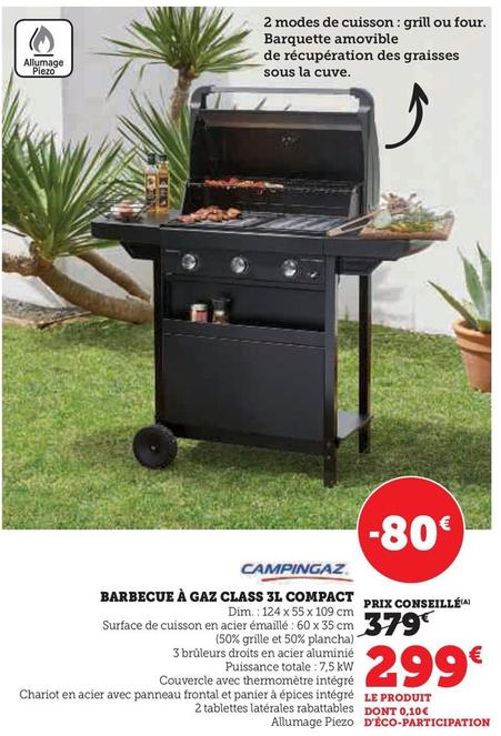 Campingaz - Barbecue À Gaz Class 3l Compact offre à 299€ sur Hyper U