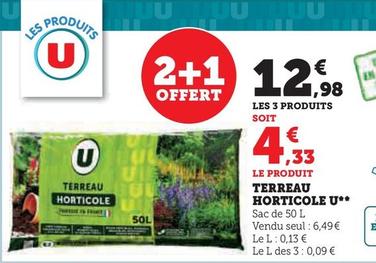 U - Terreau Horticole  offre à 4,33€ sur Super U