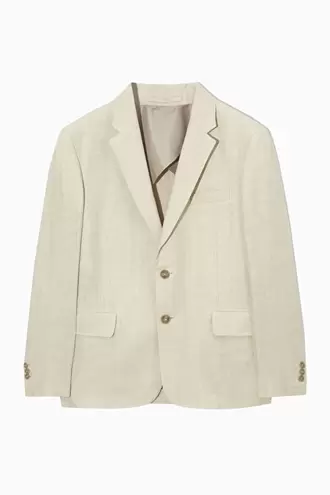 REGULAR-FIT SINGLE-BREASTED LINEN BLAZER offre à 116€ sur COS