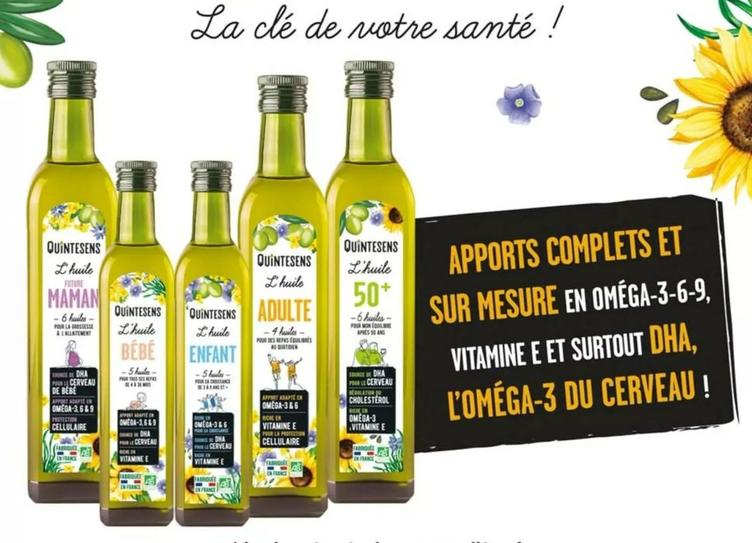Quintesens - Les Melanges D'huiles offre sur Biocoop